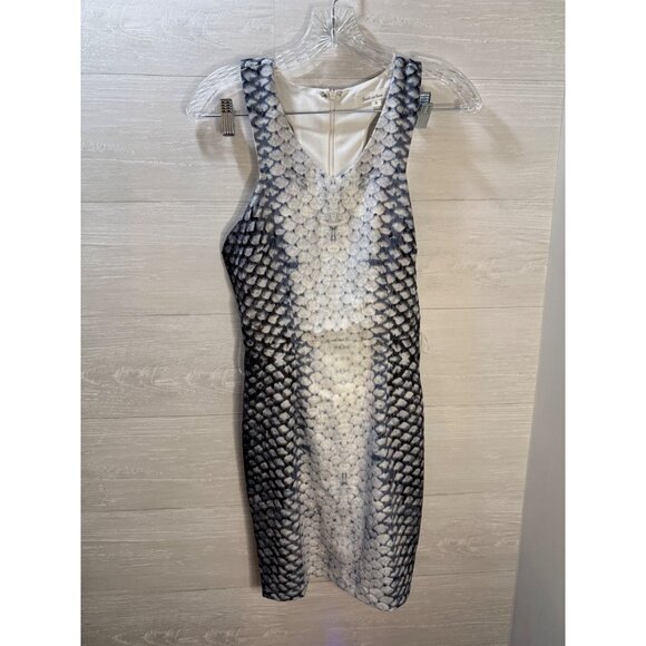 Snake Print Bodycon Midi Dress Women Size 8 By Faith In Love Polyester Blend Sle - Picture 6 of 10